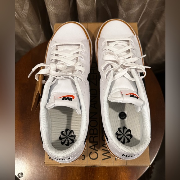 Nike Court Legacy Men’s Size US 11 Shoes DH3162 - 100 White Black Desert Ochre - Picture 4 of 7